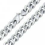 SILVEGO Masivní pánský ocelový řetěz pancr curb KMM29144 – Zboží Dáma