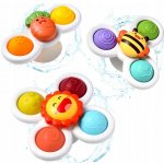 HRAČKA DO VANY SENZORICKÁ PRO DĚTI FIDGET SPINNER S PŘÍSAVKOU 3 KS – Zbozi.Blesk.cz