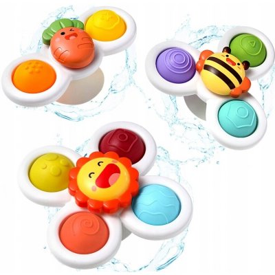 HRAČKA DO VANY SENZORICKÁ PRO DĚTI FIDGET SPINNER S PŘÍSAVKOU 3 KS – Zbozi.Blesk.cz