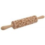 Váleček dřevěný se vzorem - Květiny / 38 cm – Hledejceny.cz