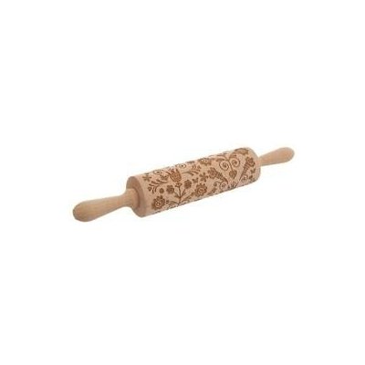 Váleček dřevěný se vzorem - Květiny / 38 cm – Hledejceny.cz