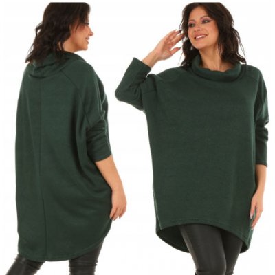Fashionweek dámska tka teplá svetrová pohodlná tka s dlouhým rukávem MF639 Zelená