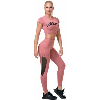 Nebbia High Waist Mesh Leggings 573 růžové