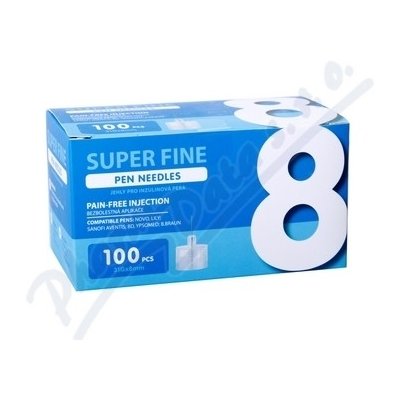 Super Fine jehly pro inzul.pera 8 mm 31G 100 ks