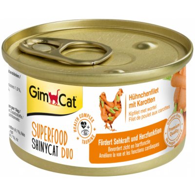 GimCat Superfood ShinyCat Duo kuřecí filet s mrkví 24 x 70 g