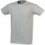 SF Men Prodloužené strečové triko Skin Fit s elastanem uhlová melír šedá – Hledejceny.cz