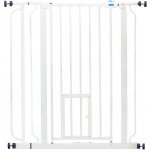 Carlson Pet Gate extra vysoká zábrana s dvířky pro kočky výška 91,44 cm šířka 73,66 až 92,71 cm – Zboží Dáma