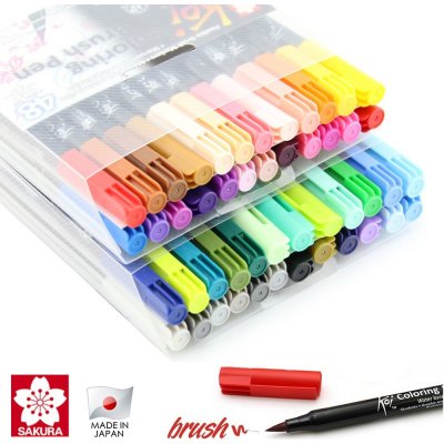 Sakura Koi Coloring Brush pen / Štětcové pero Akvarel sada 48 ks