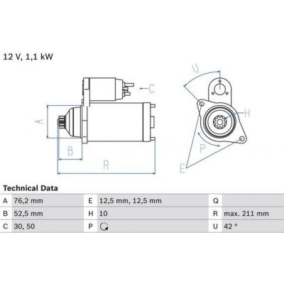 Startér BOSCH 0 986 018 040 – Zbozi.Blesk.cz