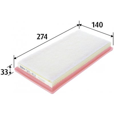 VALEO Vzduchový filtr 585457 – Hledejceny.cz