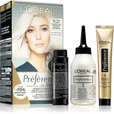 L´Oréal Preférence Le Blonding 11.21 Ultra světlá studená perleťová blond – Zbozi.Blesk.cz