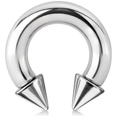 Šperky eshop piercing z oceli lesklá podkova s hroty stříbrná S37.30 x – Hledejceny.cz
