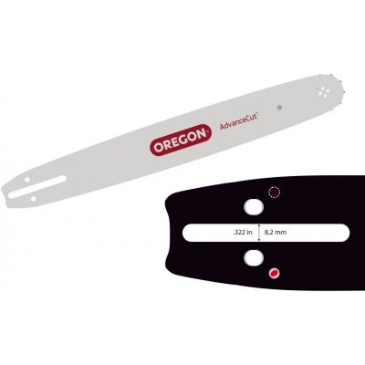 Oregon Vodící lišta Advancecut 18" 45cm .325" 1,3mm 180MLBK095 – Zboží Dáma