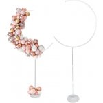 Camerazar Půlkruhový Stojan na Balónky 161cm Průhledná Mléčná Barva Plast – Zboží Mobilmania