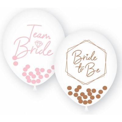 Amscan Latexové balóny Bride růžová zlatá – Zboží Dáma