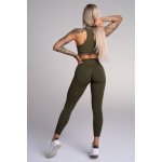 Gym Glamour Legíny Push Up Khaki – Zboží Dáma