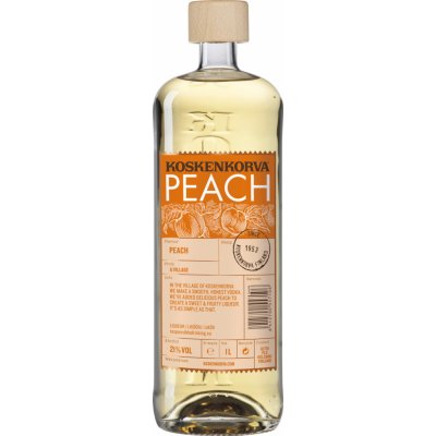 Koskenkorva Peach Vodka 20 % 1 l (holá láhev) – Zboží Dáma