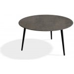 Royal Botania Nízký stůl Styletto, kulatý 90x50 cm, rám hliník anthracite, deska keramika černá – Hledejceny.cz