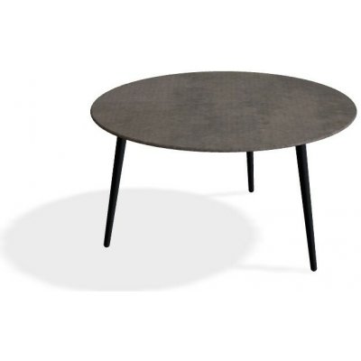 Royal Botania Nízký stůl Styletto, kulatý 90x50 cm, rám hliník anthracite, deska keramika černá – Hledejceny.cz