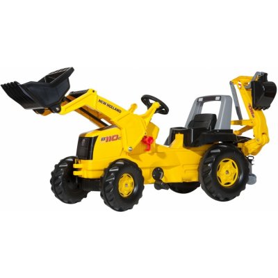 Rolly Toys šlapací traktor New Holland s čelním nakl. a bagrem R81311 – Zboží Dáma