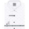 Pánská Košile AMJ Comfort pánská košile dlouhý rukáv s jemným tištěným vzorem VDBR1299 bílá