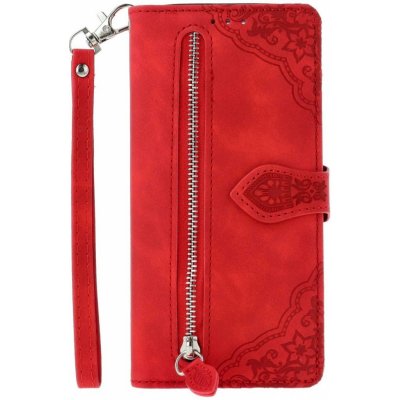 TopQ Xiaomi Redmi Note 13 Pro knížkové se zipem červené 131230 – Zboží Živě