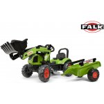 FALK Šlapací traktor Claas Arion 410 s nakladačem rypadlem a vlečkou – Hledejceny.cz
