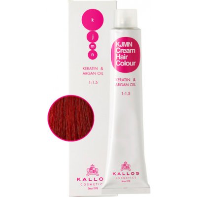 Kallos KJMN s keratinem a arganovým olejem 77.44 l Medium Intense CopperBlond Cream Hair Colour 1:1.5 100 ml