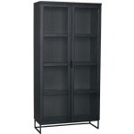 Černá dubová vitrína ROWICO EVERETT III. 95 x 41 cm – Zbozi.Blesk.cz