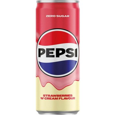 Pepsi Cream strawberries Zero sugar 0,25 l – Sleviste.cz
