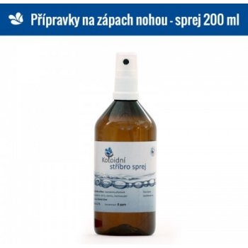 Koloidní stříbro sprej proti pocení a zápachu nohou, 30 ppm, 200 ml