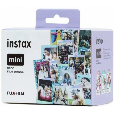 FUJIFILM Instax MINI film bundle deco (confetti, sky blue, mermaid tail)