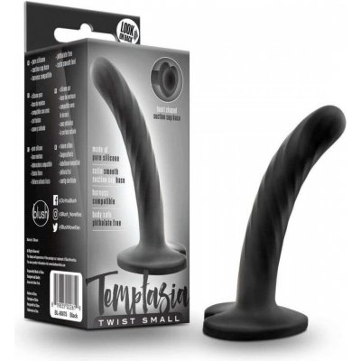 Temptasia Twist Small přísavkový kroucený dildo černý – Zboží Dáma