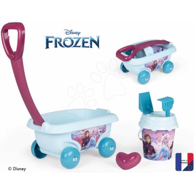 Smoby Vozík k tahání Frozen Garnished Beach Cart s kyblík setem od 18 m – Zboží Mobilmania