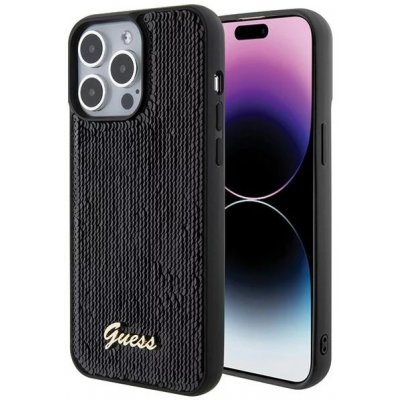 Pouzdro Guess iPhone 15 Pro Max Sequin Script Metal černé – Zboží Mobilmania