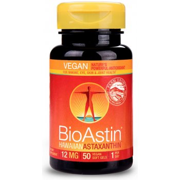 Nutrex Hawaii BioAstin Havajský astaxanthin Vegan 12 mg 50 kapslí