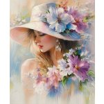 Norimpex diamantové malování Žena s květy 30 x 40cm – Sleviste.cz