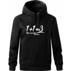 1+1=3 když nepoužiješ ochranu Oversized mikina dámská Moon kratší + širší Černá