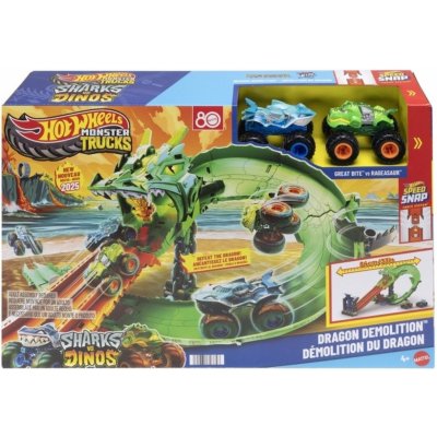 Hot Wheels Monster Trucks dráha Dračí zkáza JFR06 TV – Zboží Dáma