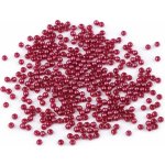 Plastové voskové korálky / perly Glance Ø3 mm - vínová fuchsie – Zboží Dáma