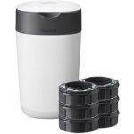 Tommee Tippee Twist & Click Advanced Kyblík na pleny včetně 6 kazet bílý – Sleviste.cz