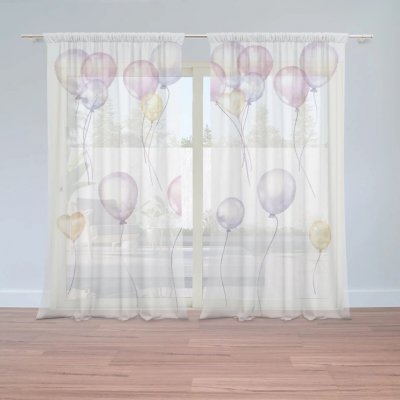 Sablio Záclony Pastelová oslava: 2ks 150x250cm – Hledejceny.cz