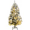 Vánoční stromek zahrada-XL Umělý sklápěcí vánoční stromek se 150 LED a koulemi 120 cm