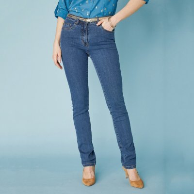 Blancheporte Strečové džíny pro malou postavu modré