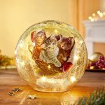 Die moderne Hausfrau LED Skleněná koule Vánoční koťata 493002, Ø 15 cm – Hledejceny.cz