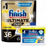 Finish Ultimate Plus kapsle do myčky Lemon 36 ks Lemon + čistič 250 ml – Zboží Mobilmania