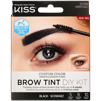 Kiss Sada na barvení obočí Brow Tint Diy Kit Black 20 ml