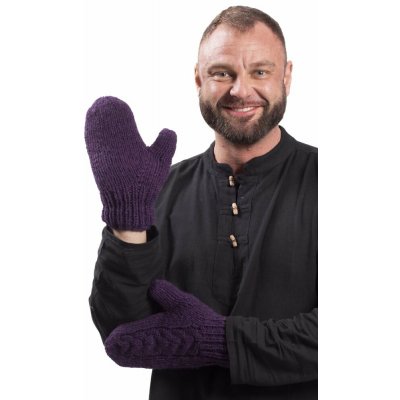 Vlněné palcové rukavice fialové – Hledejceny.cz