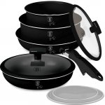 BERLINGERHAUS Sada nádobí s titanovým povrchem 9 ks Matte Black Collection BH-8257 – Zboží Dáma