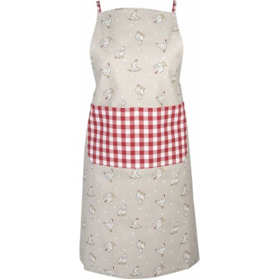 Clayre & Eef Červená zástěra Lucky Chicken 70x85 cm – Hledejceny.cz
